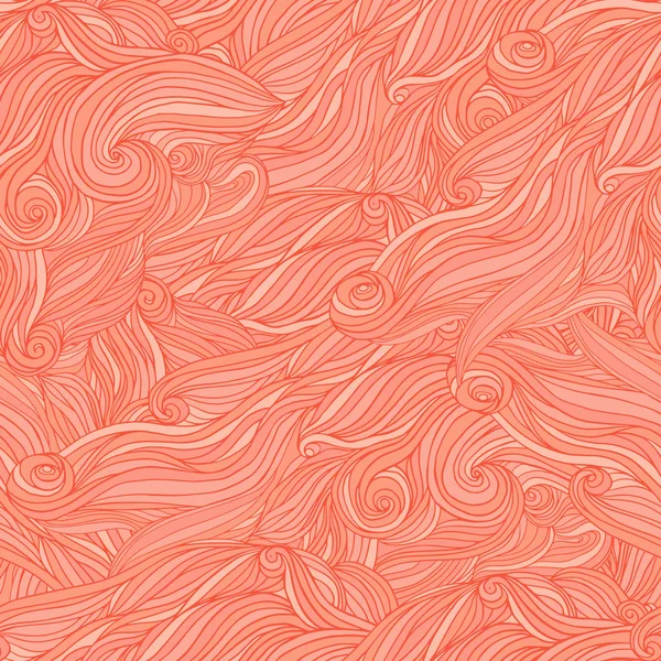 Nahtlose abstrakte handgezeichnete Muster, Wirrwarr welliges Haar Hintergrund — Stockvektor