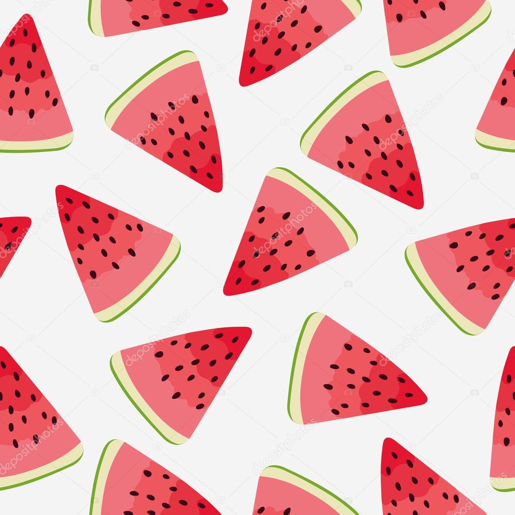 Slices of watermelon. Seamless pattern background.