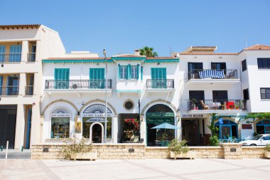 Touristic center of Larnaca numerous restaurants, cafes and shops