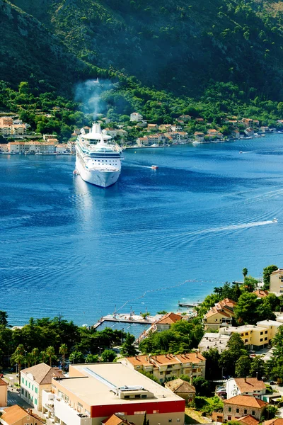 Aerial view of Bay of Kotor, Montenegro — Stock Photo, Image