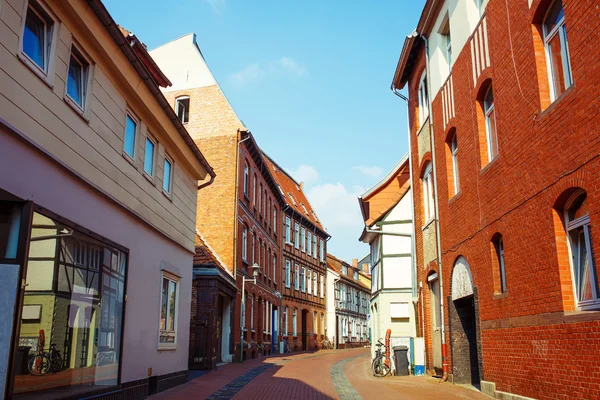 Case in legno Centro Storico. Bassa Sassonia, Germania — Foto Stock