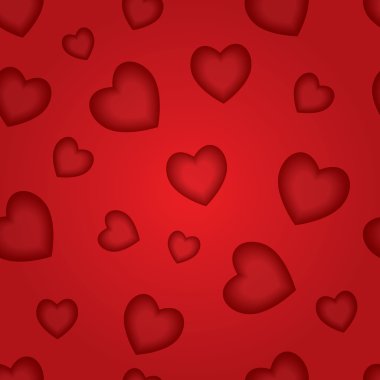 Soyut vektör arka plan yürekleri. St Sevgililer günü seamless modeli