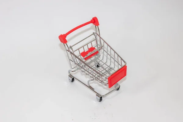 Red Toy Cart White Isolated Background — Stock Photo, Image