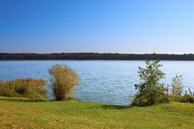 Büyük göl kıyısında Beloe, Ozery tarım kasabası, Grodno, Belarus