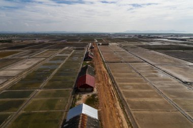 Kamboçya 'daki Krong Kamp Tuz Alanları.