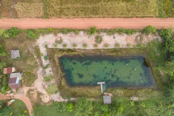 Krong Kampot Paysage Rivière Praek Tuek Chhu Montagnes Éléphants Kampot — Photo