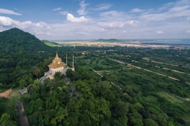 Kep Kamboçya, Wat Samathi Pagoda Stupa Krong Kaeb Asya Hava Aracı Fotoğrafları