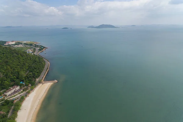 Kep Spiaggia Sabbia Bianca Kampot Cambogia Asia Aerial Drone Foto — Foto Stock