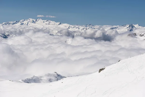 Les Menuires Resort Invierno Alpes Franceses Invierno Montañas Nevadas Francia — Foto de Stock