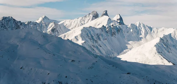 Les Menuires Resort Invierno Alpes Franceses Invierno Montañas Nevadas Francia — Foto de Stock
