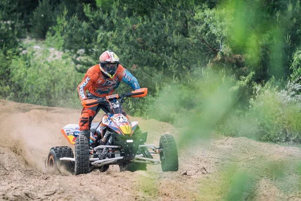 Bukowno Poland June 2016 ポーランドのクロスカントリー競技でオフロード4 4砂ラリー クワッドバイク モトクロス Atv オフロード車 — ストック写真