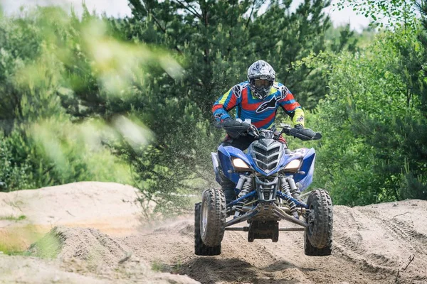 Bukowno Poland June 2016 ポーランドのクロスカントリー競技でオフロード4 4砂ラリー クワッドバイク モトクロス Atv オフロード車 — ストック写真