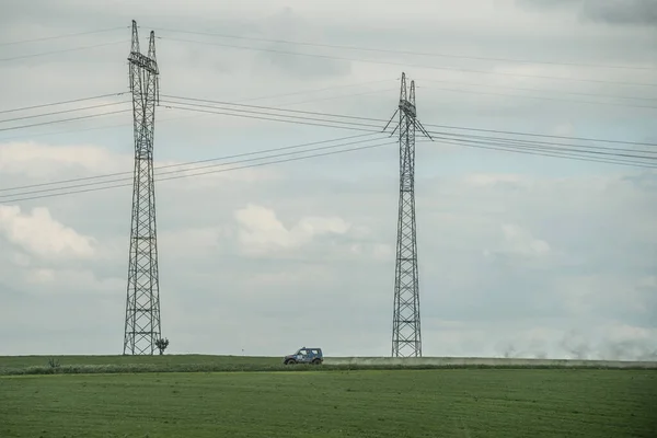 Ogrodzieniec Poland April 2015 Podzamcze Ogrodzieniec Polanでのクロスカントリー競争でオフロード4 4砂地面ラリー クワッドバイク モトクロス — ストック写真