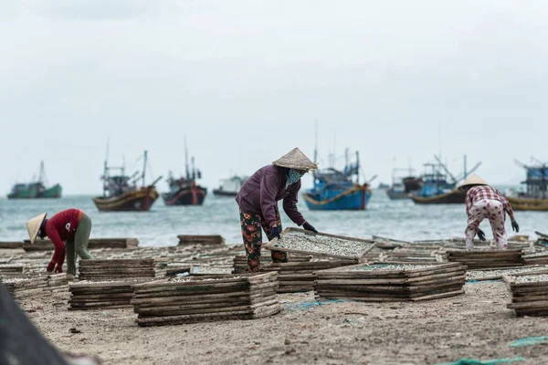 Mui Fishemans Village Traditional Vietnamese Boat Basket Shaped Fishing Village — Stock Photo, Image