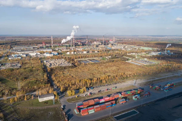 Завод Coking Plant Coke Plant Heavy Industry Europe Poland Dabrowa — стокове фото