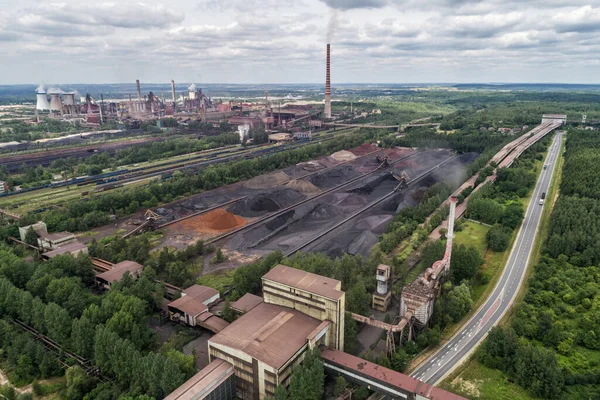 Промислова Сталева Фабрика Металургія Металургійний Завод Сталеливарні Важка Промисловість Європі — стокове фото