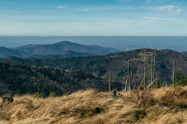 Montanhas Polonesas Silésia Beskid Szczyrk Skrzyczne Colina Empolônia Outono Outono — Fotografia de Stock