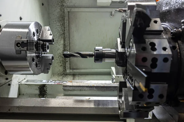 Cnc Automat Cnc Soustruh Nebo Soustružnický Stroj Otočný Číselný Ovládací — Stock fotografie