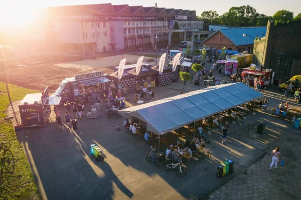 Foodtruck Rallye Fast Food Party Dabrowa Gornicza Schlesien Polen Und — Stockfoto