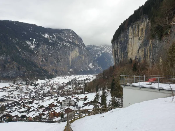 Sviçre Nin Bern Kantonundaki Interlaken Oberhasli Bölgesinde Lauterbrunnen Köyü Lauterbrunnen — Stok fotoğraf