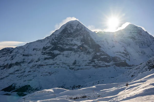 Pueblo Montaña Wengen Oberland Bernés Del Centro Suiza Parte Jungfrauregion — Foto de Stock