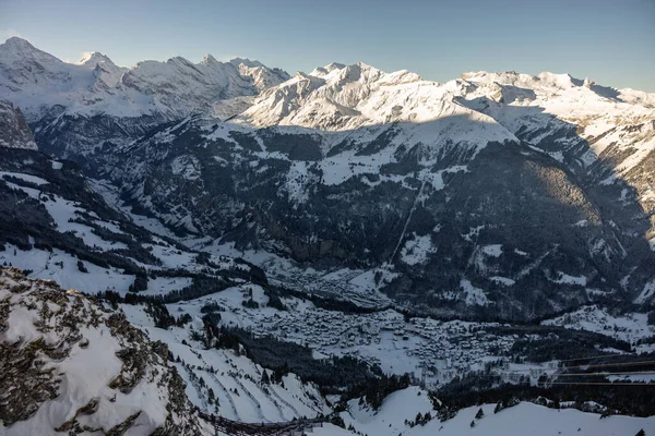 Wengen Bergdorp Het Berner Oberland Centraal Zwitserland Deel Van Jungfrauregion — Stockfoto