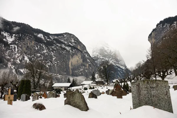 Village Lauterbrunnen Dans District Interlaken Oberhasli Dans Canton Berne Suisse — Photo