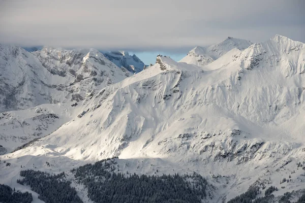 Wengen Bergdorf Berner Oberland Der Zentralschweiz Teil Der Jungfrauregion Der — Stockfoto
