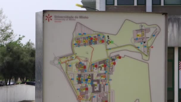 Braga Portekiz 2021 Minho Üniversitesi Ndeki Salgın Için Coronavirüs Ölçümleri — Stok video