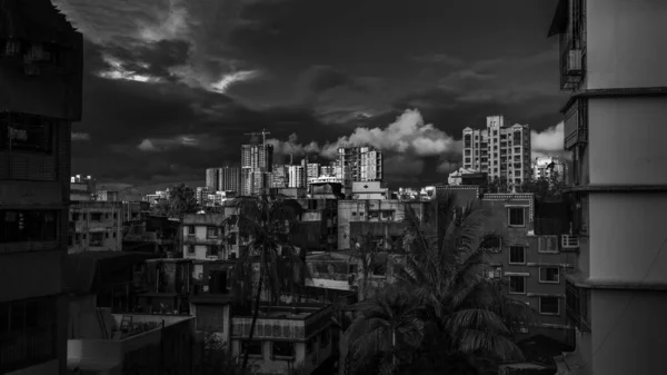 Mumbai Índia Julho 2020 Mumbai Cityscape Edifícios Residenciais Altos Pequenos — Fotografia de Stock