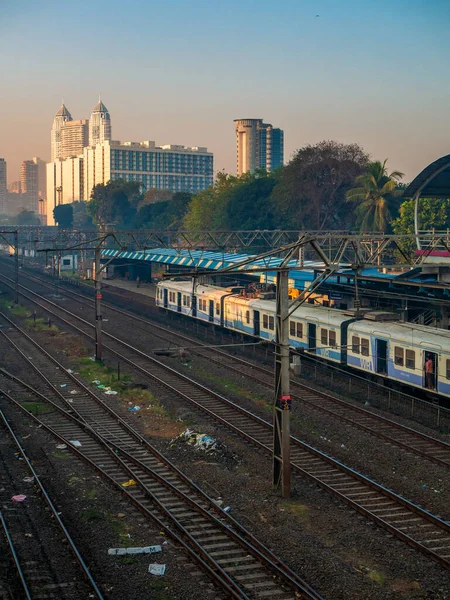 Mumbai India Diciembre 2021 Transporte Local Trenes Mumbai Uno Los —  Fotos de Stock