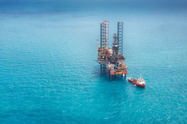 Offshore petrol sondaj platformu Körfez'de