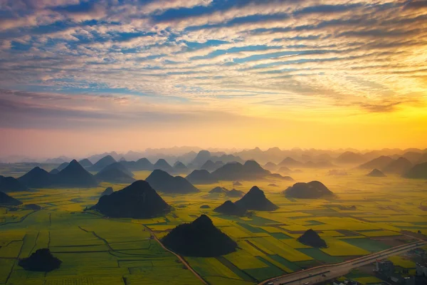 Landscape of Golden rooster hill:Luoping,Yunnan,China — Stock Photo, Image