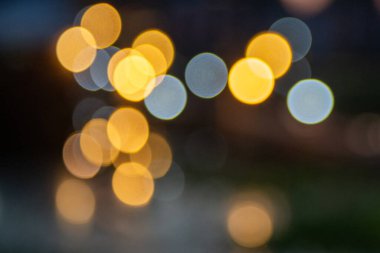 Gece odaklı olmayan bokeh ışıkları