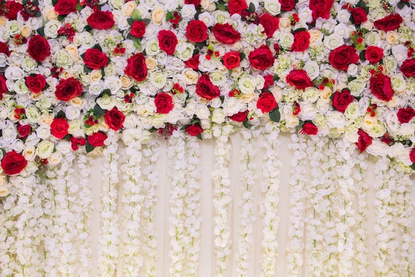 Detail of flower wedding backdrop