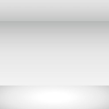 Beyaz ve gri oda arka plan stüdyosu - Vektör illüstrasyonu