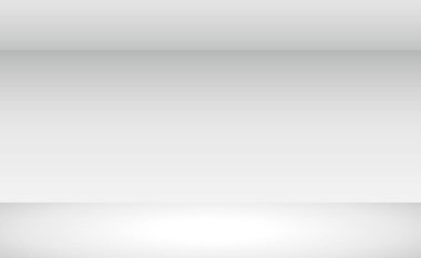 Beyaz ve gri oda arka plan stüdyosu - Vektör illüstrasyonu