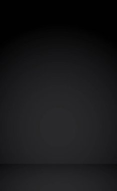 Beyaz parıltılı siyah panoramik stüdyo arka planı - Vektör