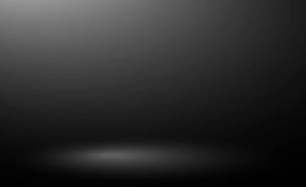 Fond Studio Panoramique Noir Avec Lueur Blanche Vector — Image vectorielle