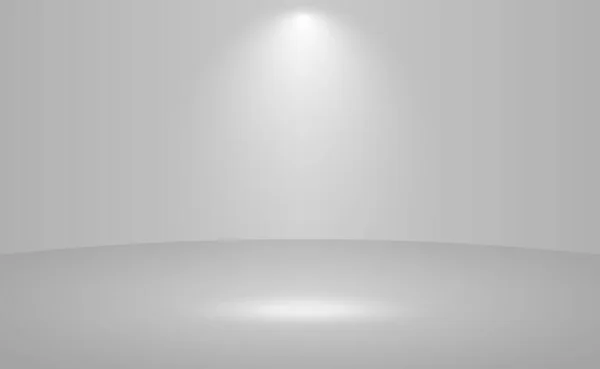 Weiß Mit Grauem Studio Panorama Hintergrund Mit Weißem Schein — Stockvektor
