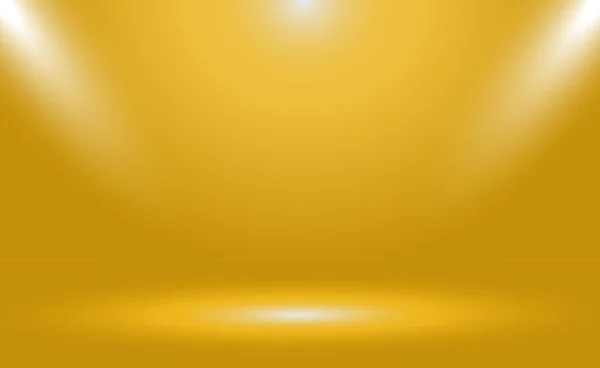 Žlutý Panoramatický Studiový Fon Bílou Září Vektor — Stockový vektor
