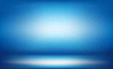 Beyaz parıltılı mavi panoramik stüdyo arka planı - Vektör