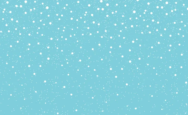 Zarter Himmelshintergrund Mit Fallenden Schneeflocken — Stockvektor