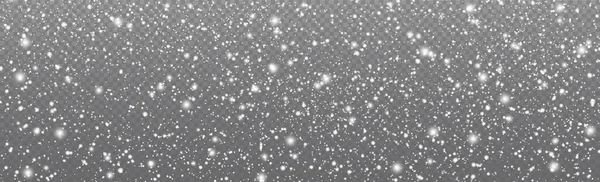 Weiß Fallender Schnee Auf Transparentem Hintergrund — Stockvektor