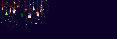 Parlak ampulleri ve tatil süslemeleri olan bir Noel arkaplanı.