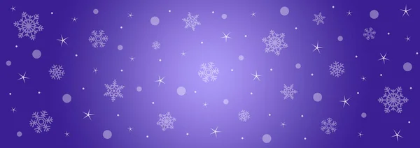 Fondo Abstracto Con Copos Nieve Círculos Estrellas Ilustración — Foto de Stock