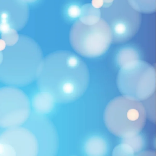 Bokeh Desenfocado Blanco Sobre Fondo Azul Ilustración Vectorial — Vector de stock