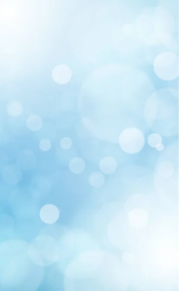 Mavi Arkaplanda Beyaz Bulanık Bokeh Vektör Illüstrasyonu — Stok Vektör
