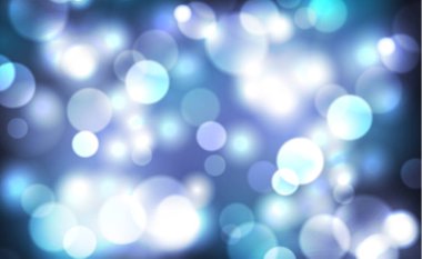 Koyu arkaplanda çok renkli bulanık bokeh - Panorama