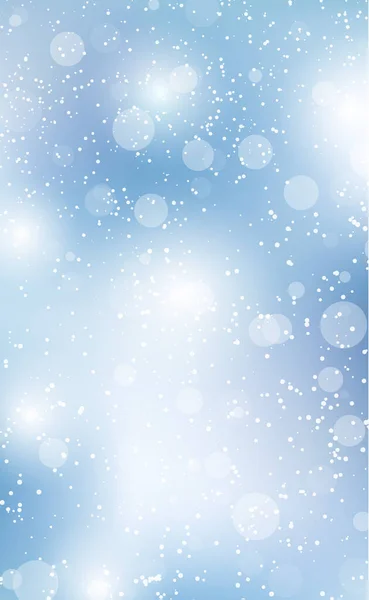 Witte Wazig Bokeh Blauwe Achtergrond Vector Illustratie — Stockvector